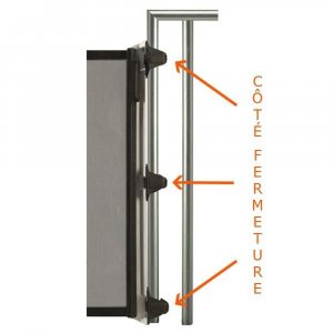 Kit d'installation rampe côté fermeture kiddy guard noir Lascal