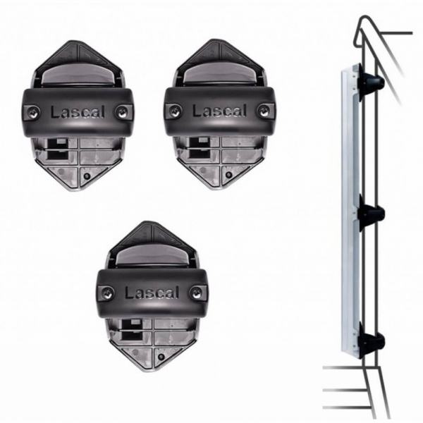 Kit d'installation rampe côté fermeture kiddy guard noir Lascal