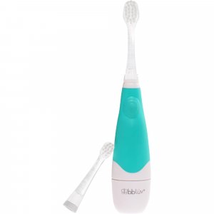 Brosse à dents électrique bébé à vibrations douces avec led de 0 à 18 mois Bbluv