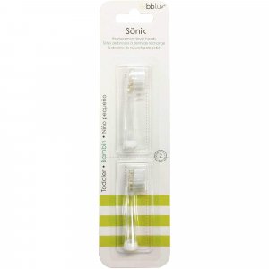 Lot de 2 brosses à dents de rechange pour enfant sönik de 18 à 36 mois Bbluv