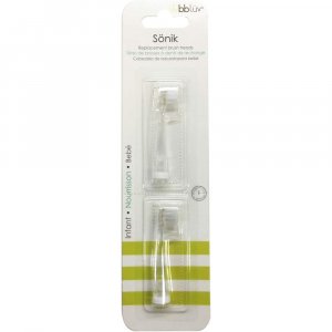 Lot de 2 têtes de brosses à dent de rechange pour enfant sönik de 0 à 18 mois Bbluv