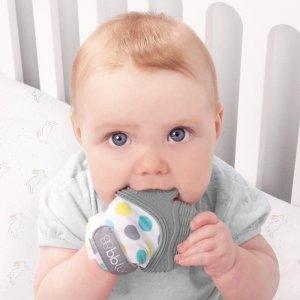 Gant de dentition en silicone souple glüv gris Bbluv