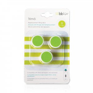 Lot de 3 limes de remplacement pour coupe-ongles électriques pour trimö 6-12 mois vert Bbluv