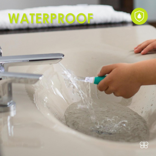 Brosse à dents électrique bébé à vibrations douces avec led de 0 à 18 mois Bbluv