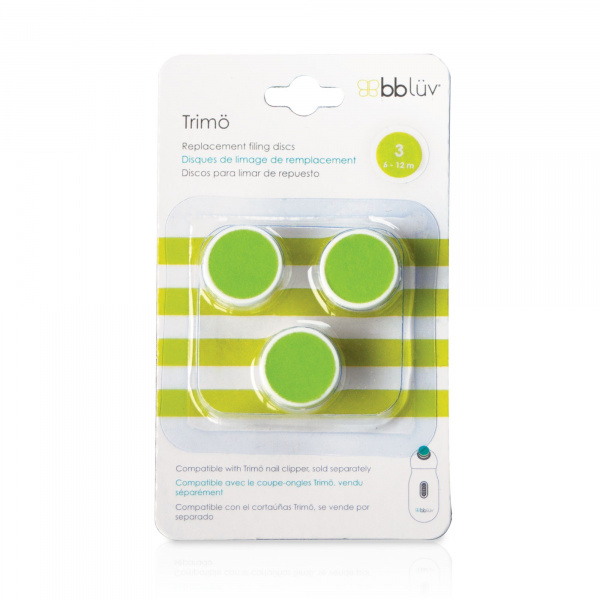 Lot de 3 limes de remplacement pour coupe-ongles électriques pour trimö 6-12 mois vert Bbluv