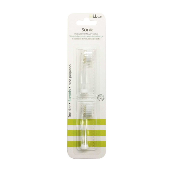 Lot de 2 têtes de brosses à dents sönik enfant 18 mois et + Bbluv