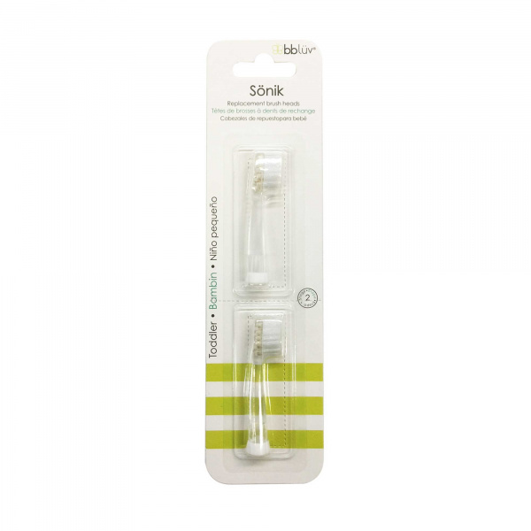 Lot de 2 têtes de brosses à dents sönik enfant 18 mois et + Bbluv