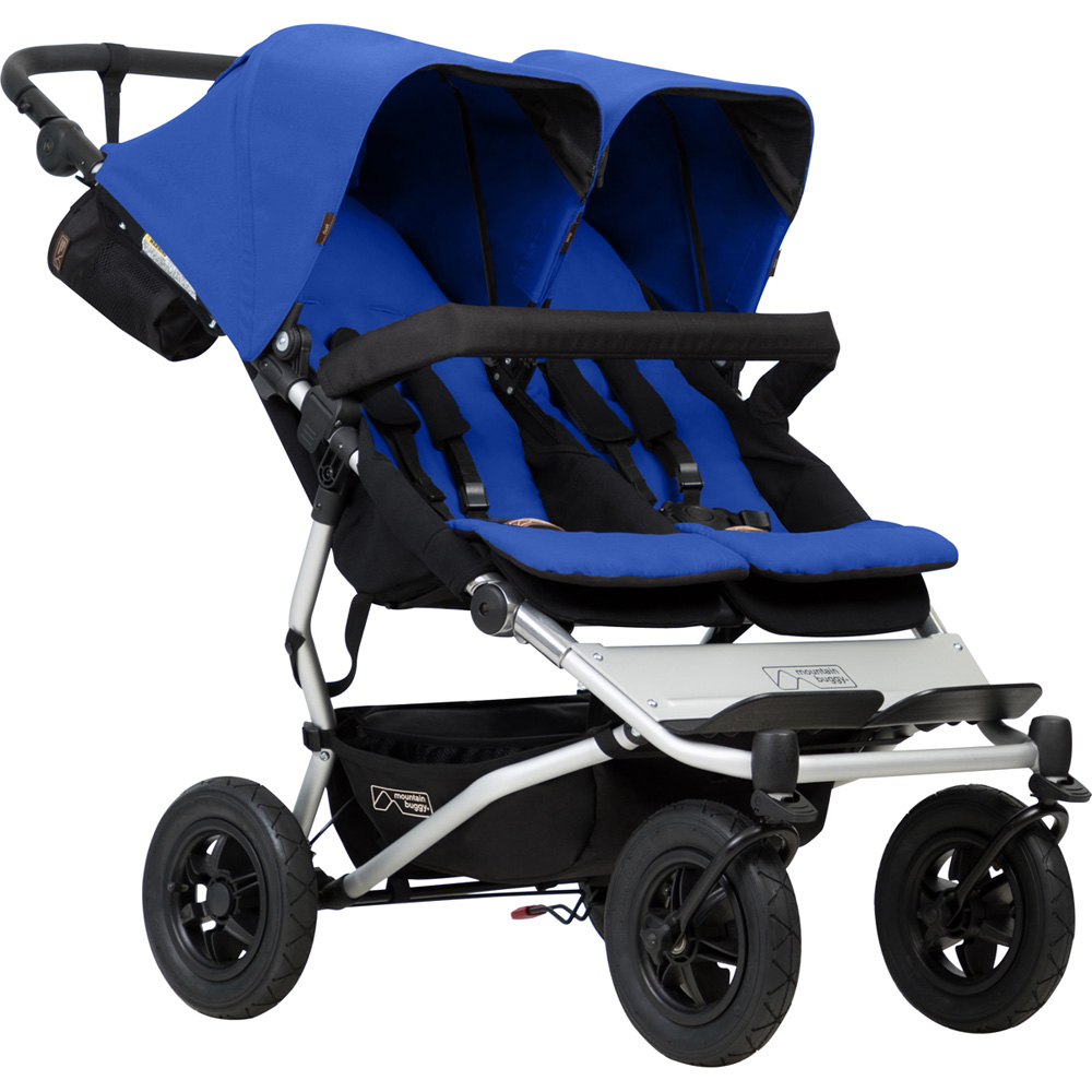 Poussette double duet bleu version 3 de Mountain buggy sur allobébé