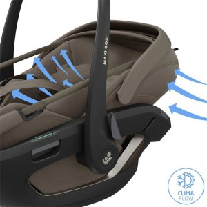 Siège auto coral slide pro oak truffle avec base Maxi-cosi