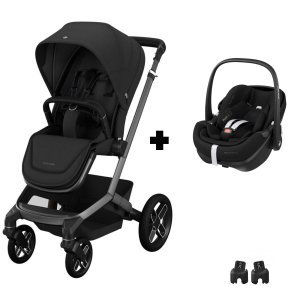 Poussette duo fame + siège auto pebble pro 2 black Maxi-cosi