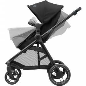 Poussette duo zelia 3 + nacelle essential black Maxi-cosi