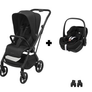 Poussette duo leona 2 + siège auto pebble 360 pro 2 twillic black Maxi-cosi