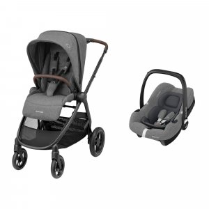 Poussette duo street + siège auto cabriofix i-size select grey Maxi-cosi