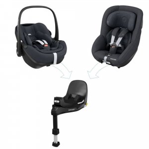 Poussette duo oxford + siège auto pebble 360 pro 2 twillic truffle + base familyfix 360 pro Maxi-cosi