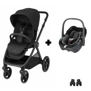 Poussette duo oxford + siège auto pebble 360 twillic black Maxi-cosi