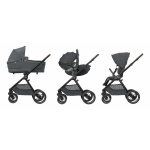 Poussette duo oxford + siège auto pebble 360 twillic graphite Maxi-cosi