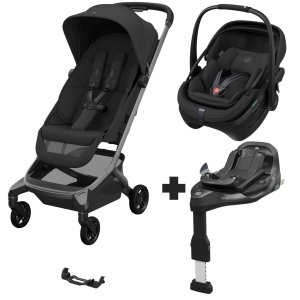 Poussette trio fame cabin + siège auto coral slide pro + base slide pro onyx black Maxi-cosi