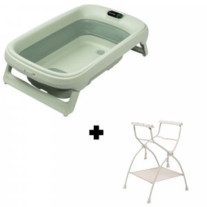 Baignoire indigo sage green + support de baignoire Maxi-cosi