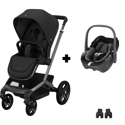 Poussette duo fame + siège auto pebble 360 black