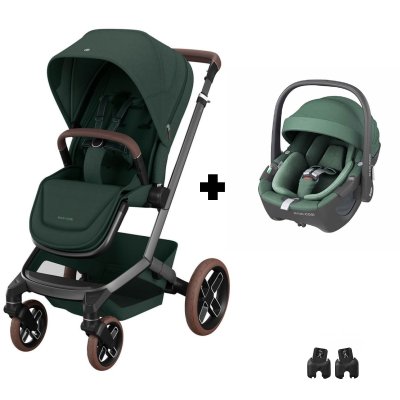 Poussette duo fame + siège auto pebble 360 green