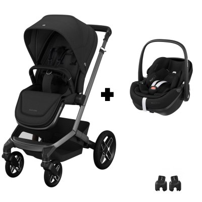 Poussette duo fame + siège auto pebble pro 2 black