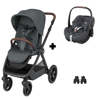 Poussette duo oxford twillic graphite + siège auto pebble 360 pro2 i-size twillic graphite