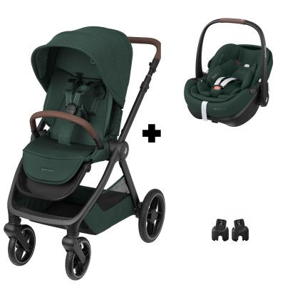 Poussette duo oxford twillic green + siège auto pebble 360 pro2 i-size twillic green
