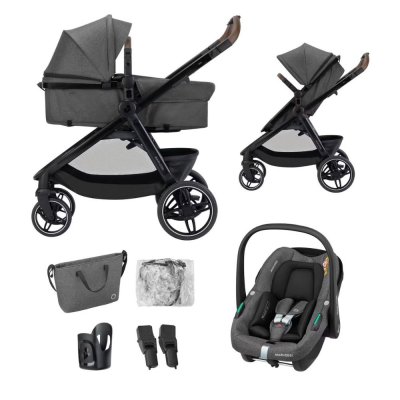 Poussette trio 3 en 1 zelia s dark grey