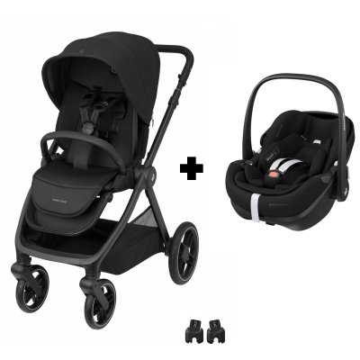 Poussette duo oxford + siège auto pebble 360 pro 2 twillic black