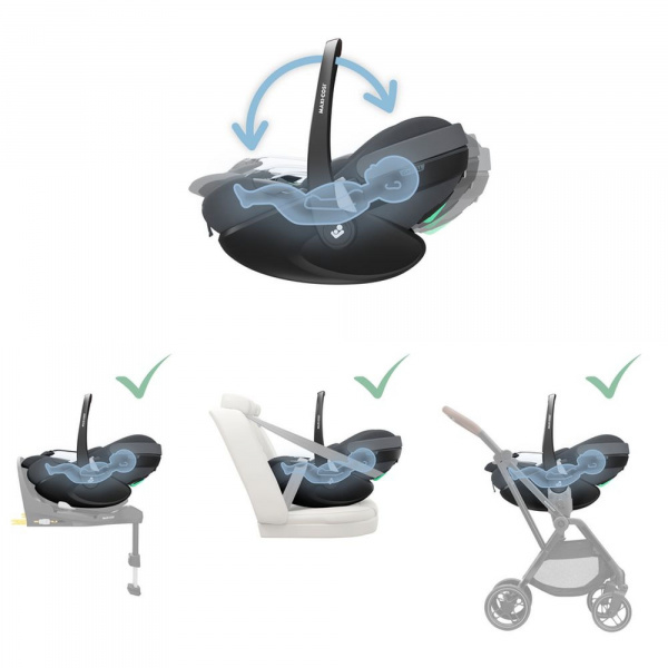 Siège auto pebble 360 pro 2 i-size twillic graphite Maxi-cosi