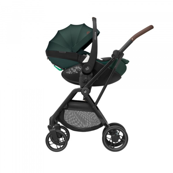 Poussette trio leona 2 + siège auto pebble 360 pro 2 + nacelle sense twillic green Maxi-cosi