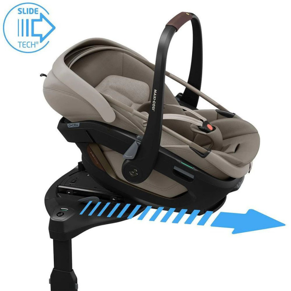 Siège auto coral slide pro oak truffle avec base Maxi-cosi