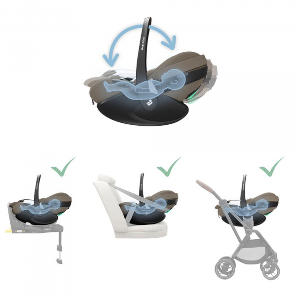 Siège auto pebble 360 pro 2 i-size twillic truffle Maxi-cosi