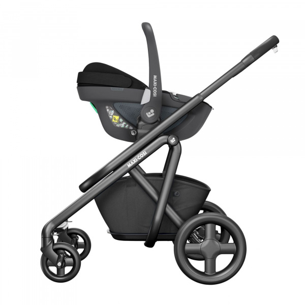 Poussette duo leona² graphite + siège auto pebble 360 essential black + base familyfix 360 Maxi-cosi