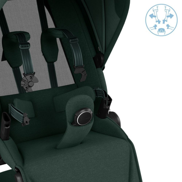 Poussette duo fame + siège auto pebble 360 green Maxi-cosi
