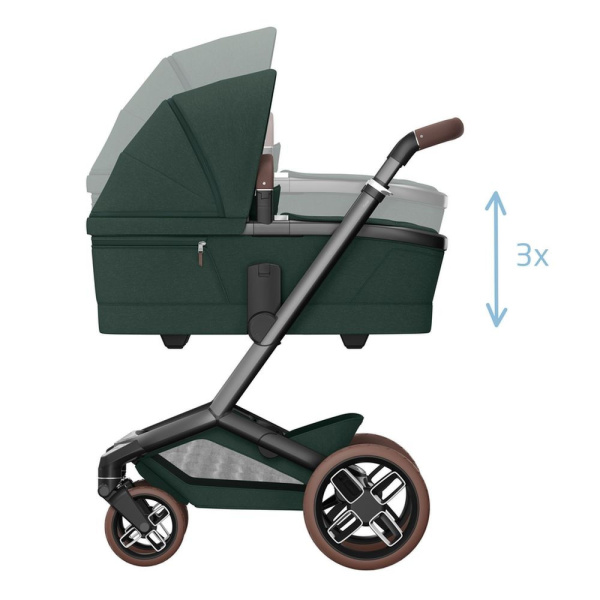 Poussette duo fame + siège auto pebble 360 green Maxi-cosi