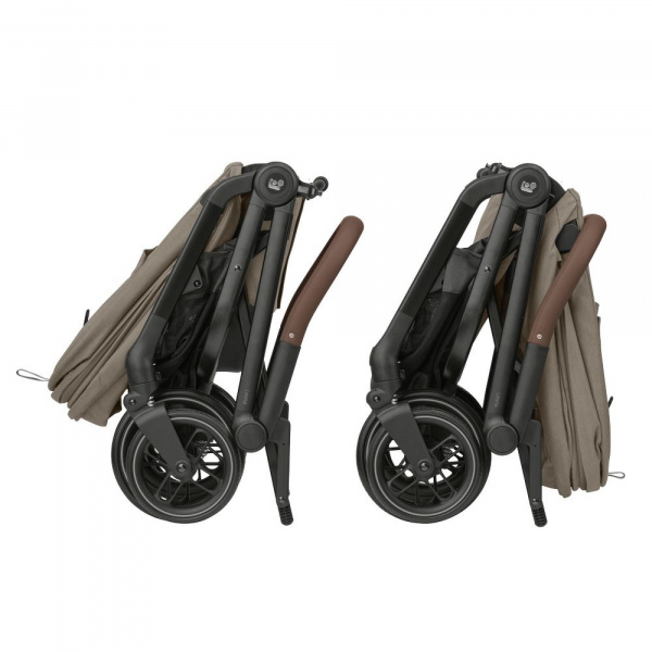 Poussette trio leona 2 truffle + siège auto pebble 360 black + nacelle sense truffle Maxi-cosi