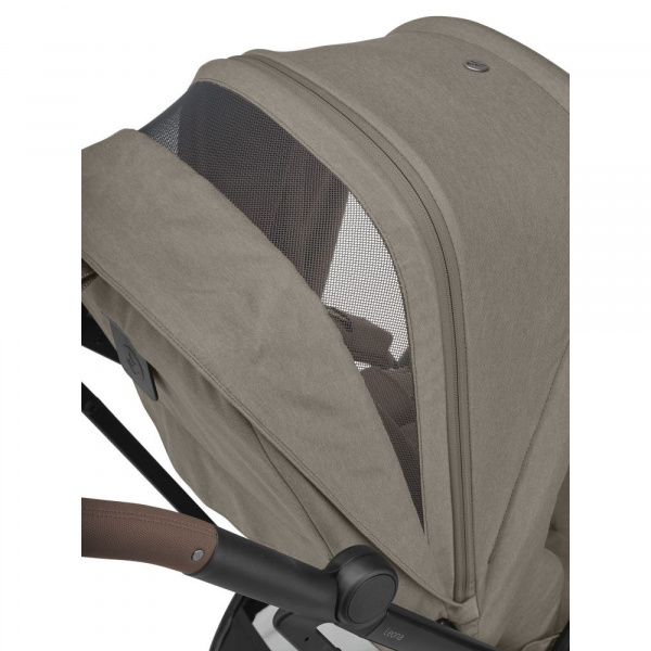 Poussette trio leona 2 truffle + siège auto pebble 360 black + nacelle sense truffle Maxi-cosi