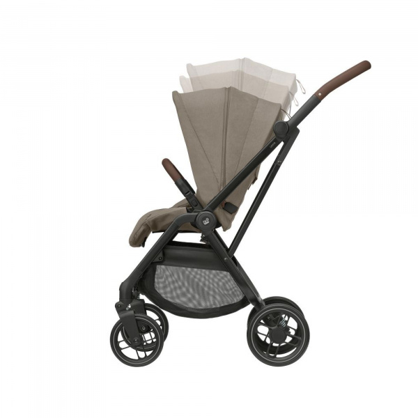 Poussette trio leona 2 truffle + siège auto pebble 360 black + nacelle sense truffle Maxi-cosi