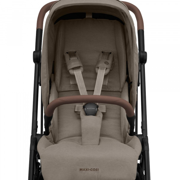 Poussette trio leona 2 truffle + siège auto pebble 360 black + nacelle sense truffle Maxi-cosi