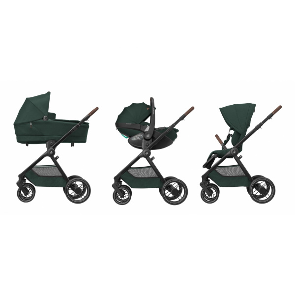 Poussette duo oxford + siège auto pebble 360 twillic green Maxi-cosi
