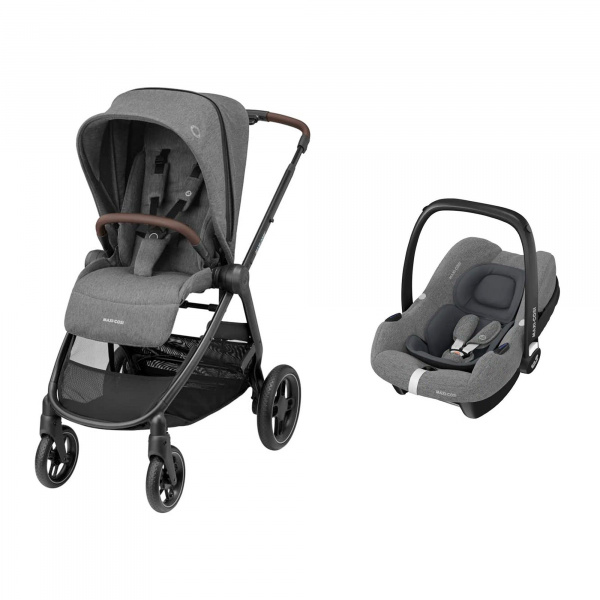 Poussette duo street + siège auto cabriofix i-size select grey Maxi-cosi
