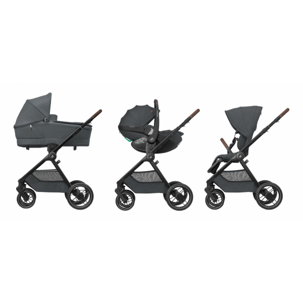 Poussette duo oxford + siège auto pebble 360 twillic graphite Maxi-cosi