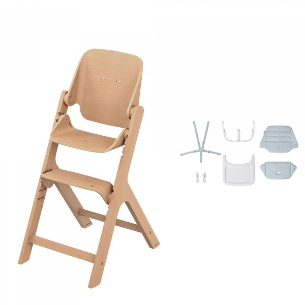 Chaise haute évolutive nesta naturel + kit enfant Maxi-cosi