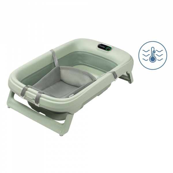 Baignoire indigo plus + insert nouveau-né sage green + support de baignoire Maxi-cosi