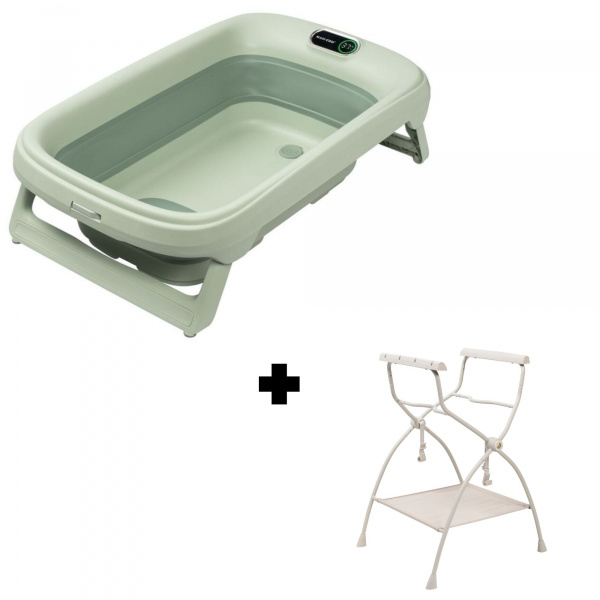 Baignoire indigo sage green + support de baignoire Maxi-cosi