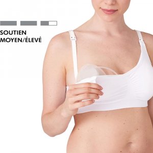 Soutien-gorge d'allaitement 3-en-1 l blanc Medela