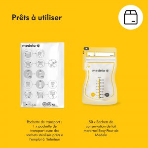 Sachets de conservation pour lait maternel - 25 pièces Medela