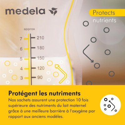 Sachets de conservation pour lait maternel - 25 pièces