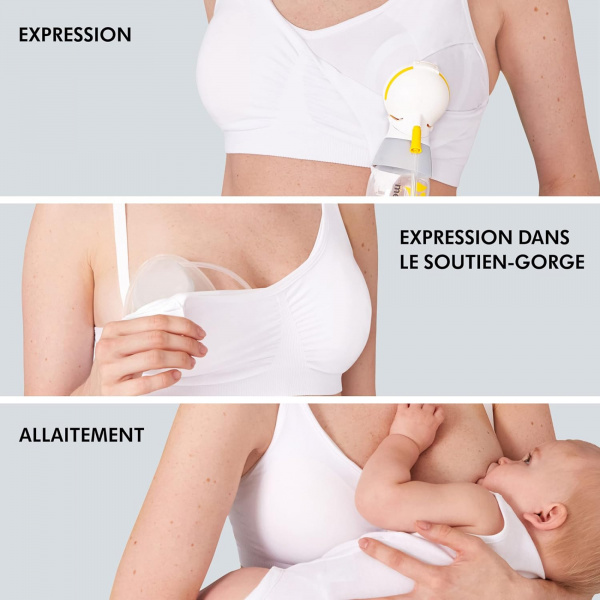 Soutien-gorge d'allaitement 3-en-1 xl blanc Medela